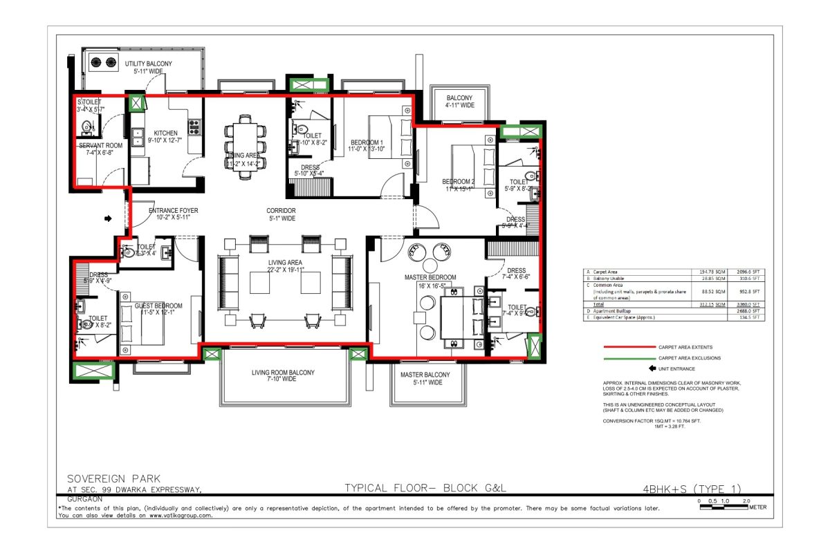 4bhk+type-1 Sovereign Park 8506968968